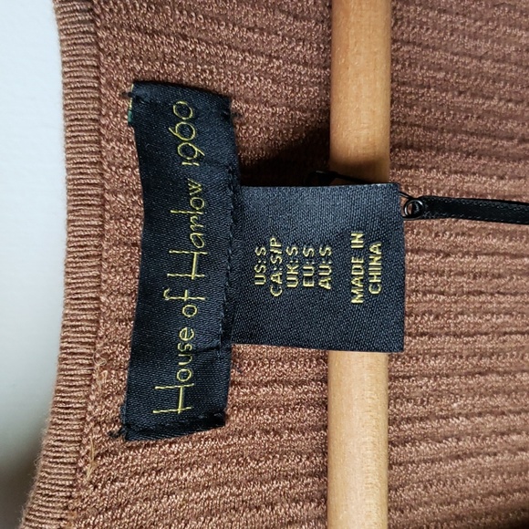 House of Harlow 1960 NWT V-Neck Knit Ribbed Sweater Dress Small Sleeveless - Picture 5 of 15